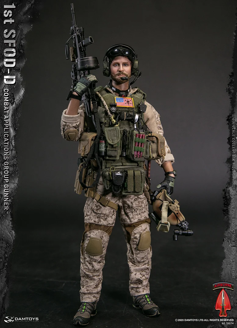 

DAMTOYS 1/6 78074 First SFOD-D Combat Application Team GUNNER 78074 Collection US Male Soldiers Figure Doll In Stock