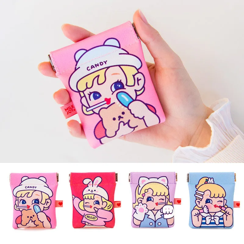 

Milkjoy Cute Cartoon Airpod Storage Case Bentoy PU Mini Coin Purse Earphone Storage Bag Wireless Bluetooth Pouch for Women