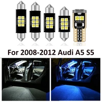 17 pcs car white interior led light bulbs package for 2008 2012 audi a5 s5 map dome license trunk lamp light auto accessories