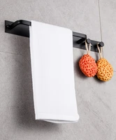 space aluminum black towel bar wall mounted bathroom towel rack with double towel rack