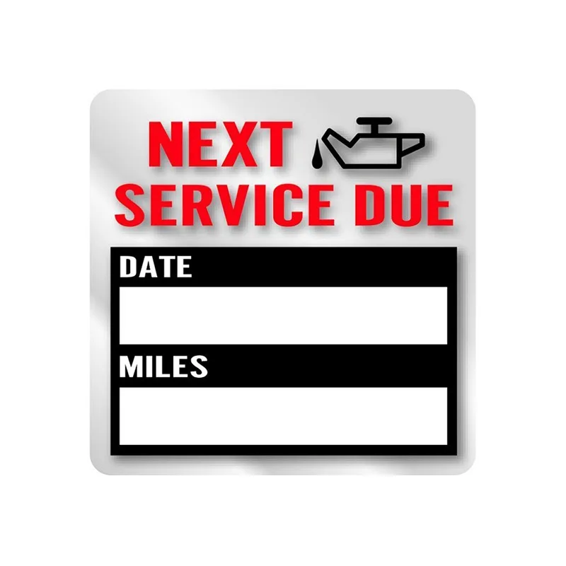 Наклейка с напоминанием об обслуживании замены масла наклейка на окно наклейки