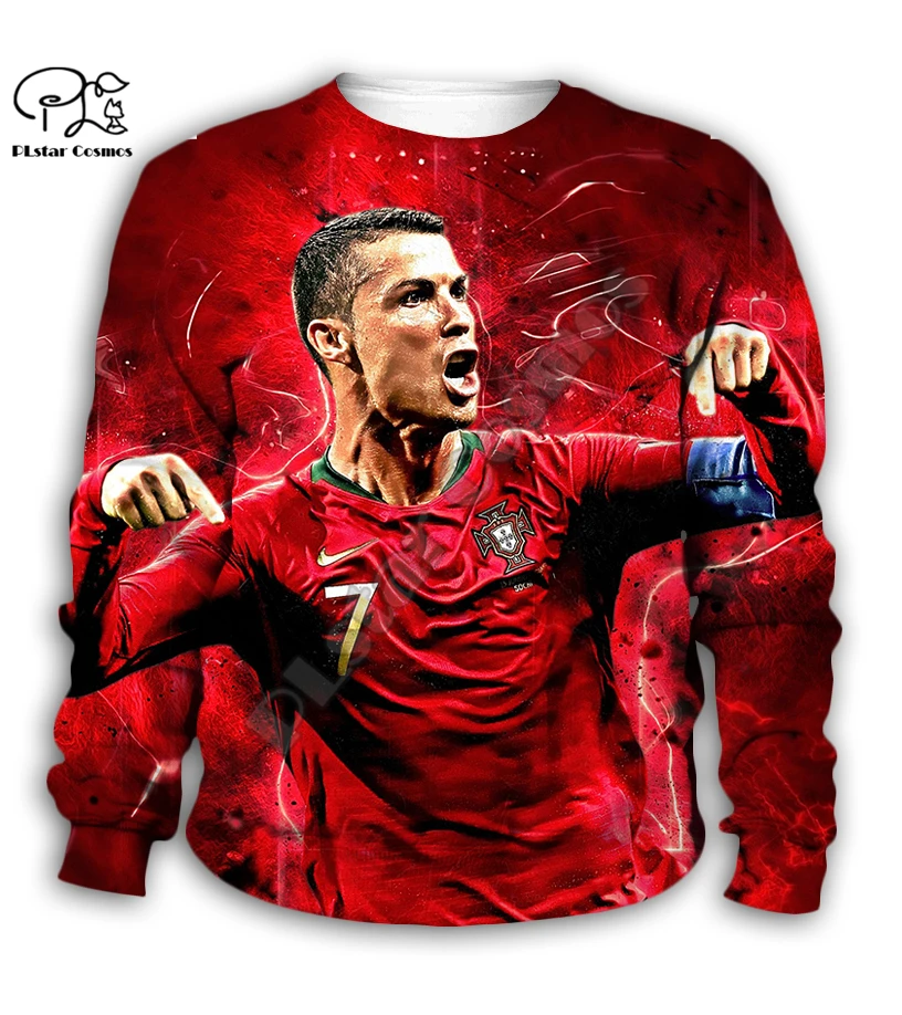 PLstar Cosmos-Sudadera con capucha para ni&ntilde;o y ni&ntilde;a, ropa con estampado 3D de la estrella del f&uacute;tbol Ronaldo, con cremallera, fresca, R5-1