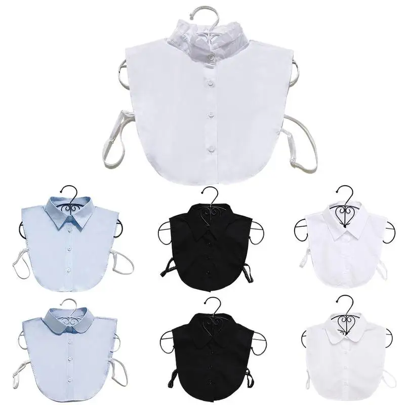 Белый/черный/синий съемный Поддельный Воротник для взрослых и детей Съемный