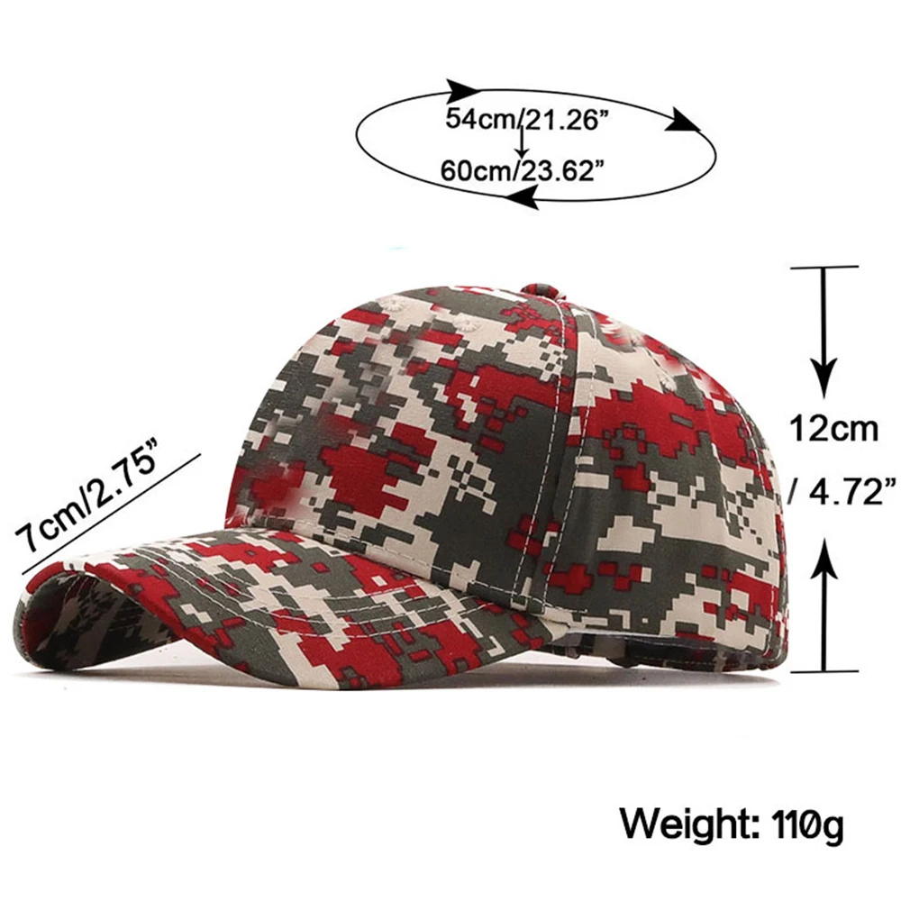 FS Fashion Orange Red Beige Men Women Outdoor Sports Jungle Camouflage Baseball Cap Summer Student Military Training Caps 2021