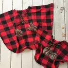 Осенняя накидка FOCUSNORM для маленьких мальчиков и девочек, куртки, пальто, пуловер в клетку с принтом, рождественские праздничные наряды с шариками