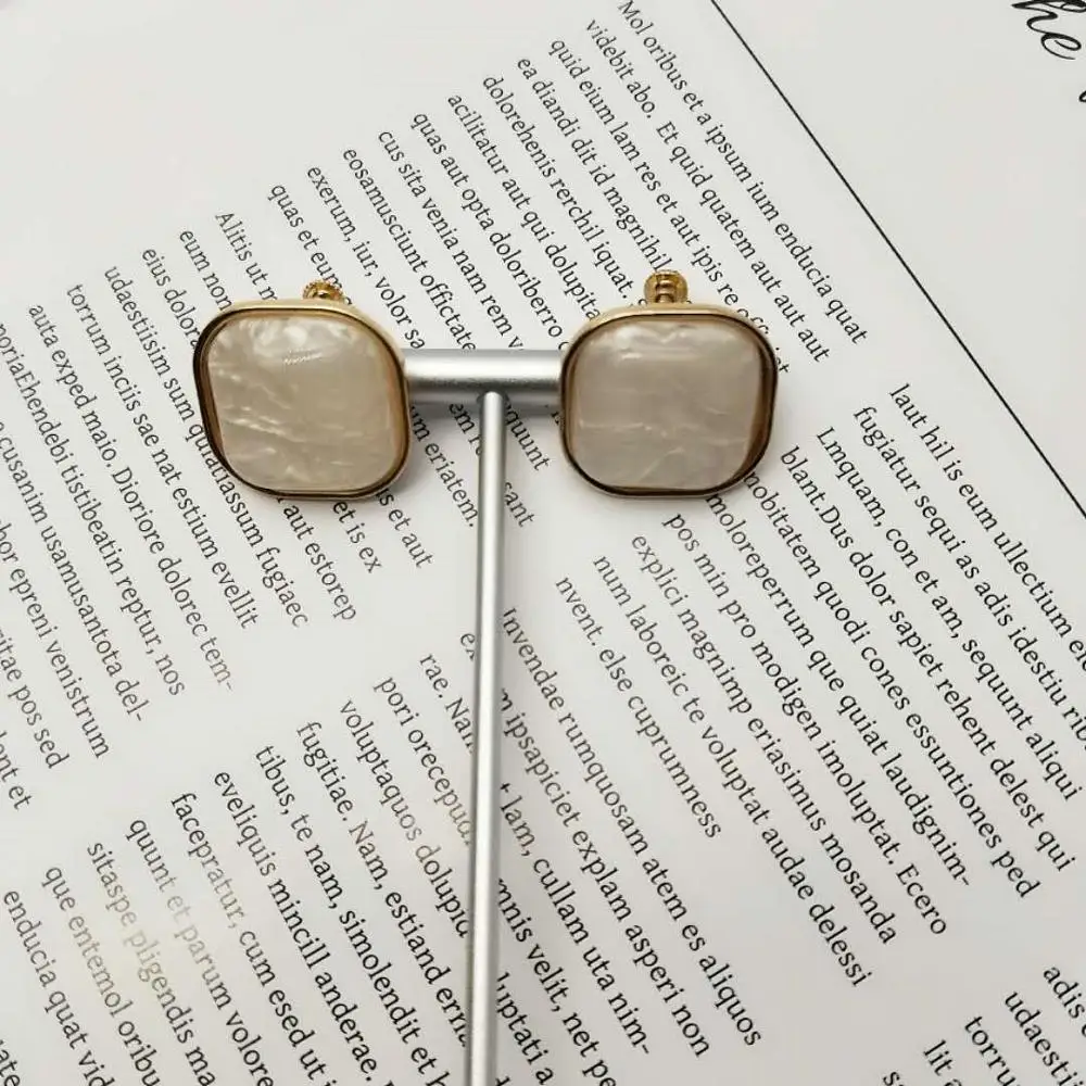 Милые женские серьги с золотым покрытием высококачественные квадратные