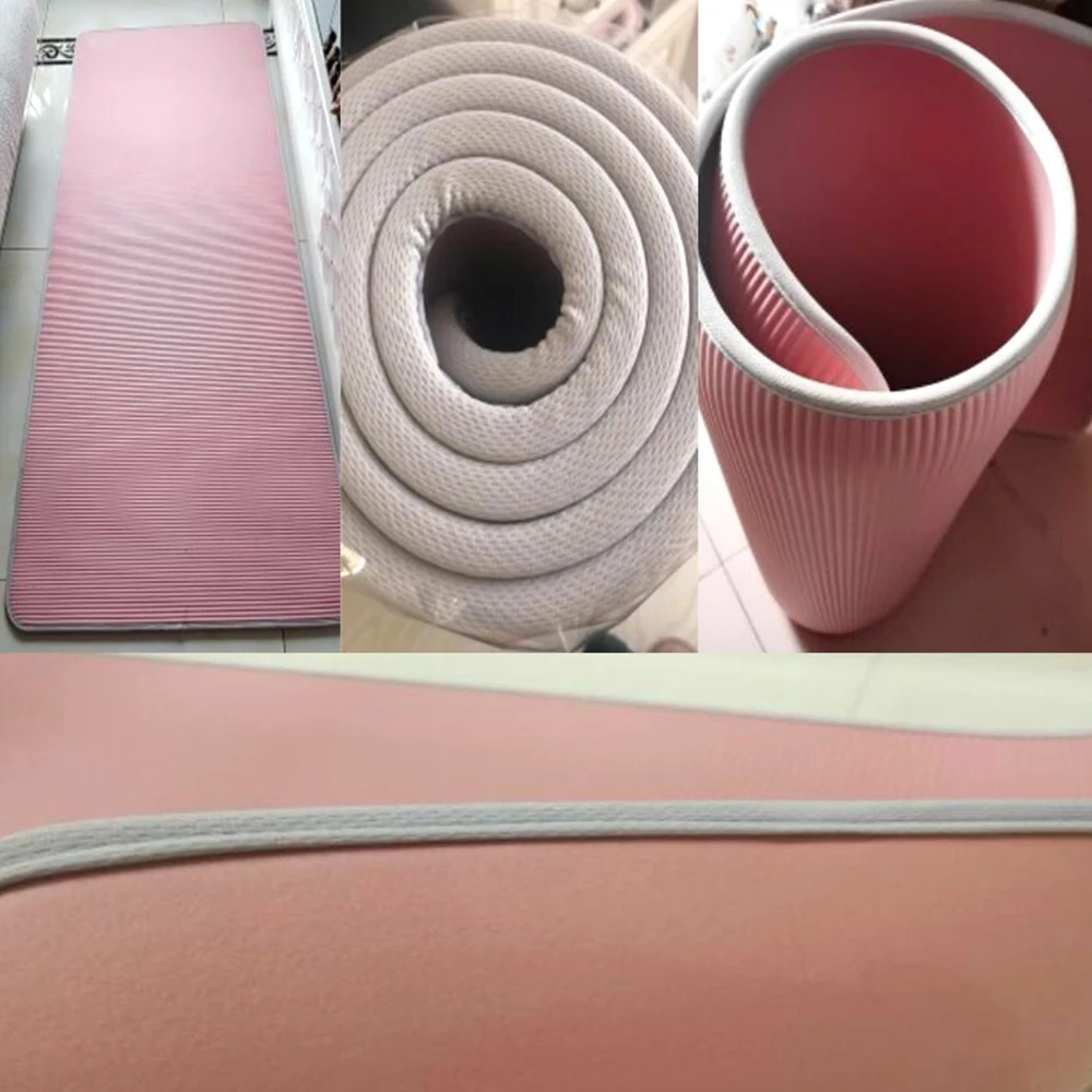 15mm Yoga Mat Carpet  Non-slip Sports Tear Resistant NBR Fitness Mats Sports Gym Pilates Pads With Yoga Bag & Strap  XA111Y