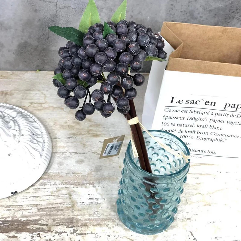 Искусственные цветы из черники искусственные растения шелковые декоративные