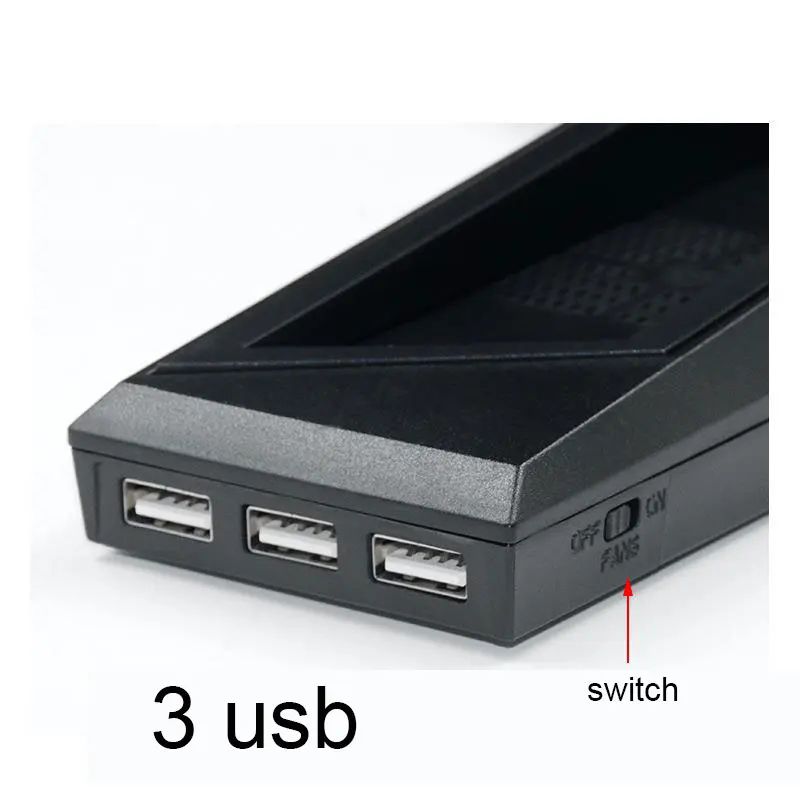 Охлаждающая подставка для зарядной станции PS4/PS4 ТОНКАЯ вертикальная с