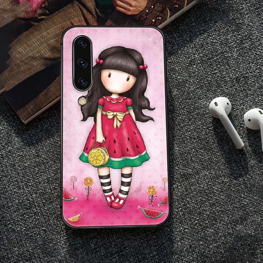 

Santoro Gorjuss Phone Case Cover For Samsung Galaxy A10 A20 A30 E A40 A50 A51 A70 A71 J 5 6 7 8 S black back luxury Etui 3D