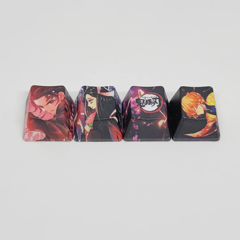 Японское аниме Demon Slayer Tanjirou Nezuko Zenitsu дизайн Keycaps Сублимация PBT для вишневого