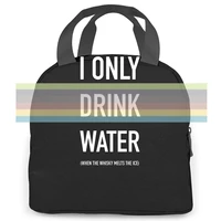 i only drink water new s brand harajuku hipster female women men portable insulated lunch bag adult