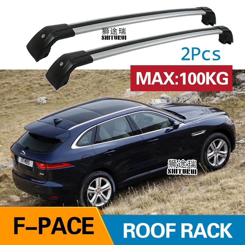 SHITURUI 2 шт. кровельные рейки для Jaguar F-PACE (X761) 2015-2020 боковые из алюминиевого сплава