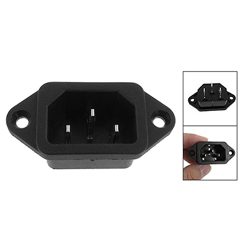 Штепсельная Вилка IEC 320 C14 10 шт. 3 Pins PCB панель разъем на входное отверстие M25|male power