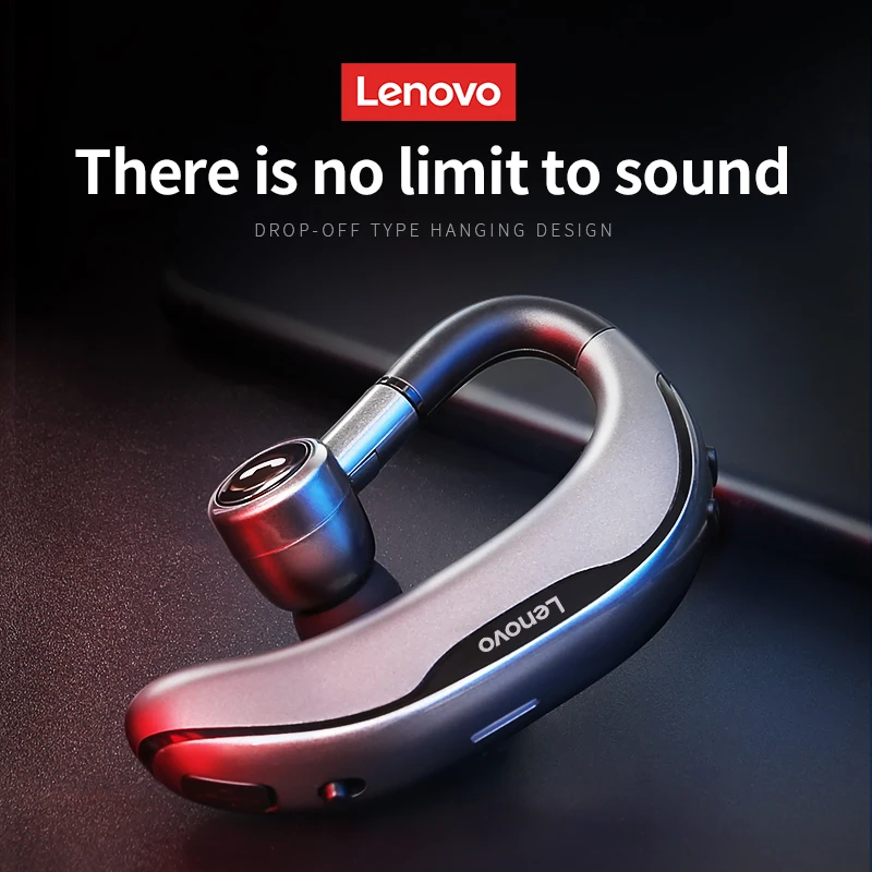 Беспроводная bluetooth гарнитура Lenovo BH1 с ушным крючком предназначенная для ношения