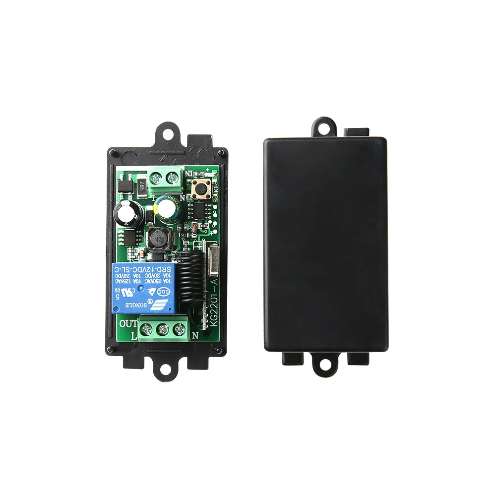 KTNNKG AC110V 220V дистанционный релейный приемник L/N или NO/NC выход 1CH беспроводной пульт дистанционного управления 433 MHz RF светильник лампа
