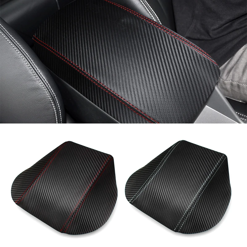 

For Honda Civic 9th Gen 2012 2013 - 2015 Carbon Texture Microfiber Leather Car Interior Center Armrest Box Cover Sticker Trim