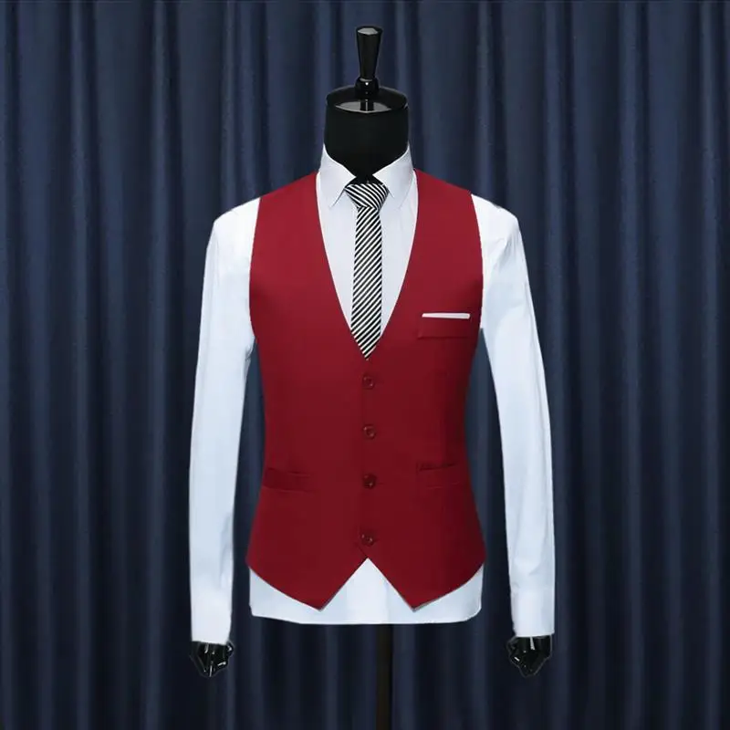 Жилет 2020 Новое поступление Chaleco Hombre модные однотонные Slim Fit жилет для мужчин