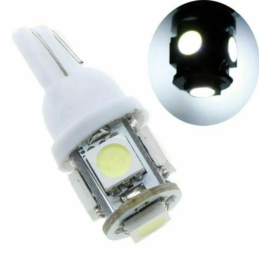 OLOMM 15pcs/Set Car T10 White LED 5050 5smd Wedge Light Bulb W5W 194 168 2825 158 192 12V For Stock Interior | Автомобили и