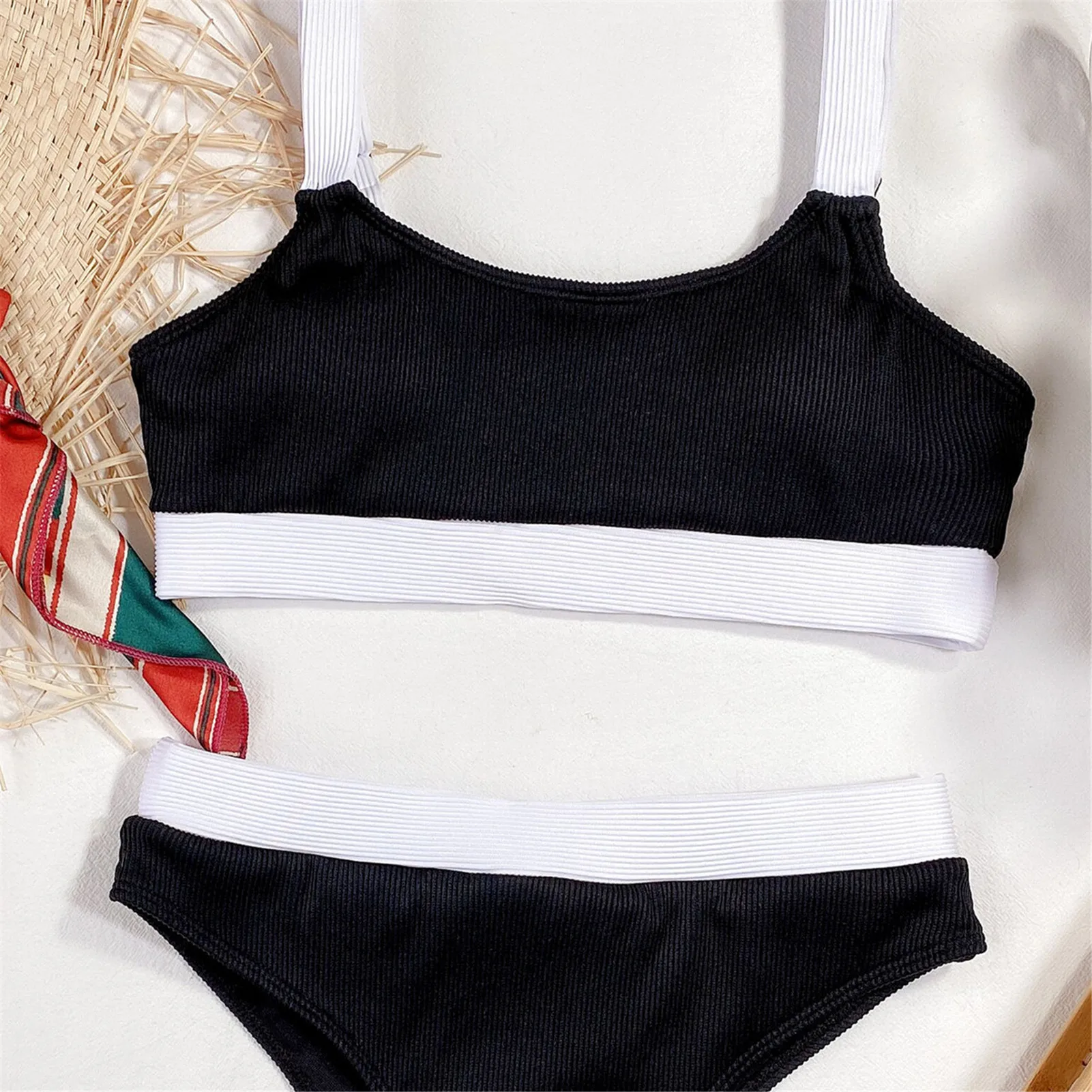 Женский купальник с высокой талией женский сексуальный разрезом мягкий удобный