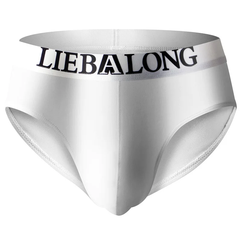 Мужские трусы брифы с карманом черные однотонные хлопковые слипы бикини