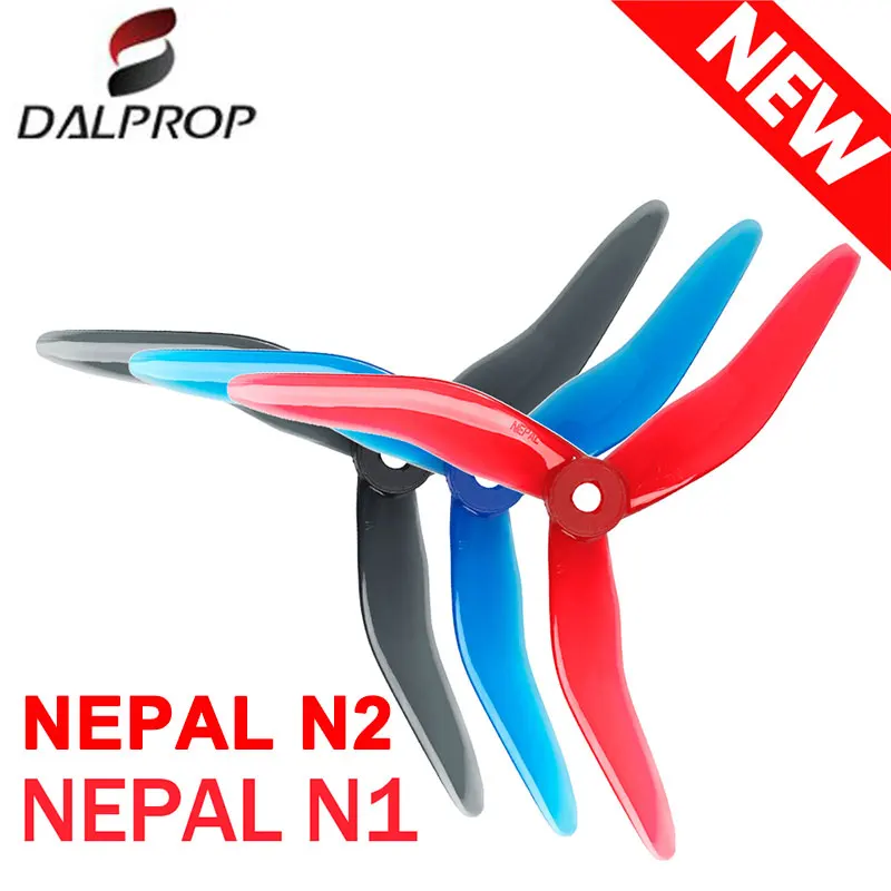 

24 шт./12 пар, обновленный пропеллер DALPROP Nepal N1 5143 N2 T5142.5 3 Blade FPV CW CCW POPO для радиоуправляемого гоночного дрона