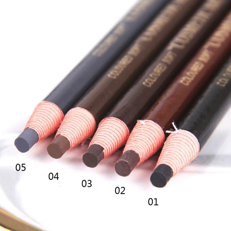 

5 COLORS Set Waterproof Eyebrow Pencil Drawing Eye Brow Pen Peel Off Makeup Cosmetic Tattoo Makeup And Microblading Supplies