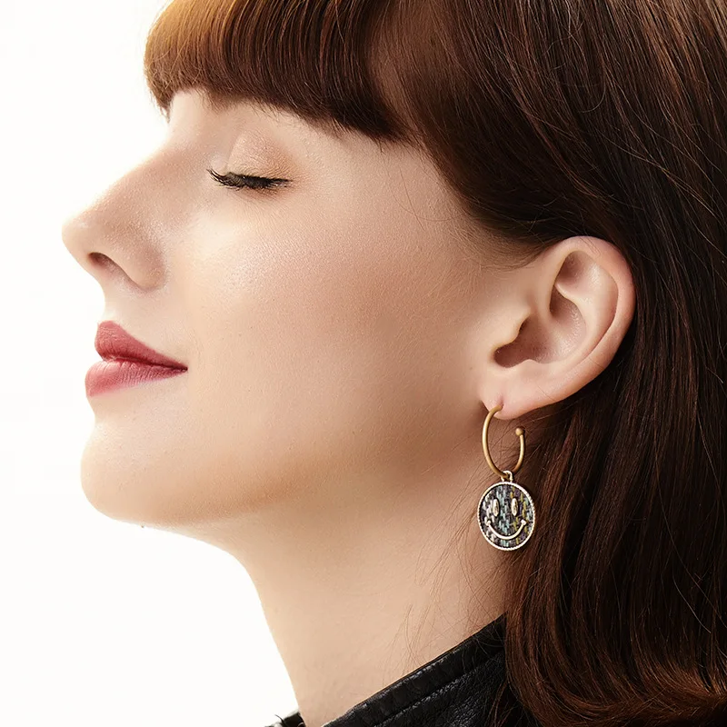 ELEGANCE11 Kpop Jewelry Female Earings Acrylic Wood Pendant Asymmetric Long Earrings for Party Women Christmas Gift |