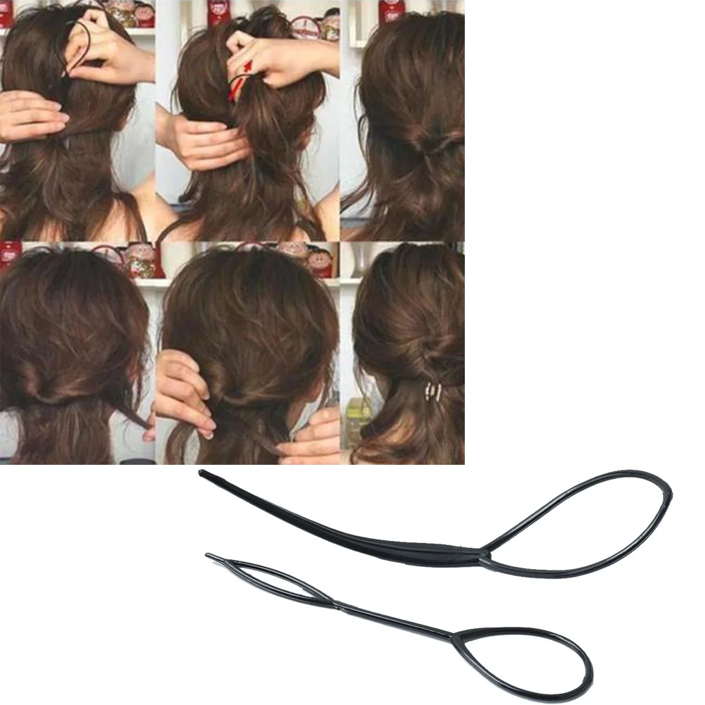 2 комплекта Черных Пластиковых заколок для волос приспособление укладки