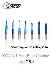XCAN 10 шт. 45/60/90 градусов PCB V Форма гравировочные биты 3D фрезерный станок с ЧПУ Бит 3,175 мм хвостовик резьба PCB Фрезерный инструмент