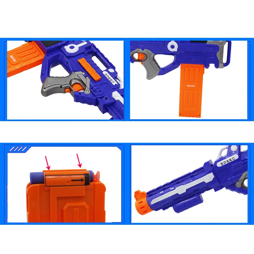 

Electronic Submachine Gun Toy Suit for NERF Soft Bullet Gun Rival Elite Series Outdoor Fun & Sports Toy Gift for Kids Boys Gift
