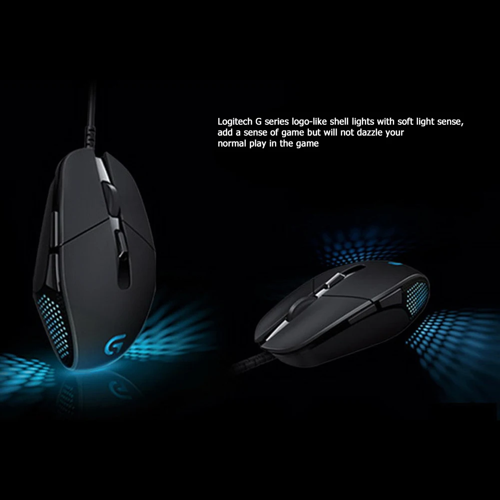 

Original Logitech G302 Ergonomic USB Wired Gaming Mouse 6 Buttons 4000DPI Light Breathing Lamp Computer Optical Mouse Gamer Mice