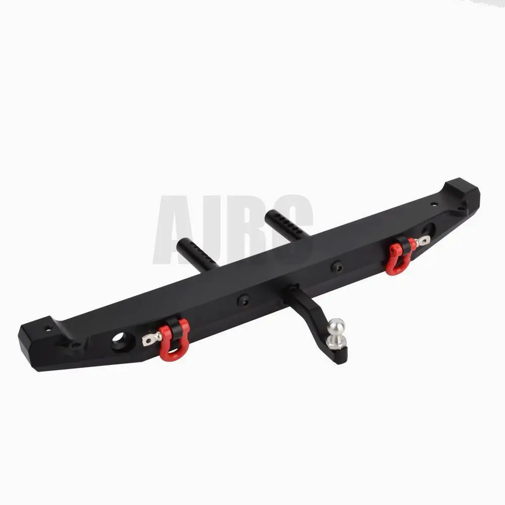 Aluminum Rear Bumper With Tow Hitch Shackles For 1/10 Rc Crawler Trax Trx-4 Axial Scx10 90046 90047 Scx10 Ii Upgrades enlarge