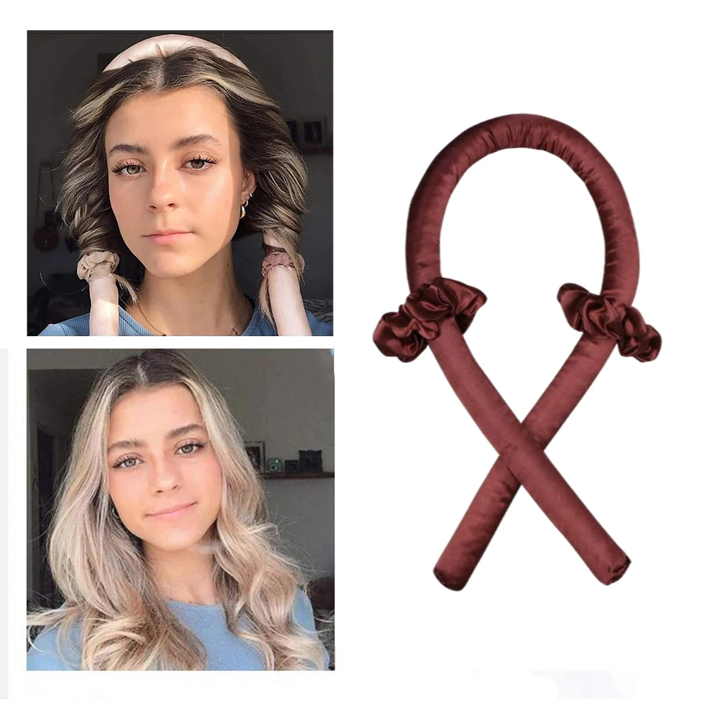 Плойка для завивки без тепла повязка на голову нагрева шелковая лента волос