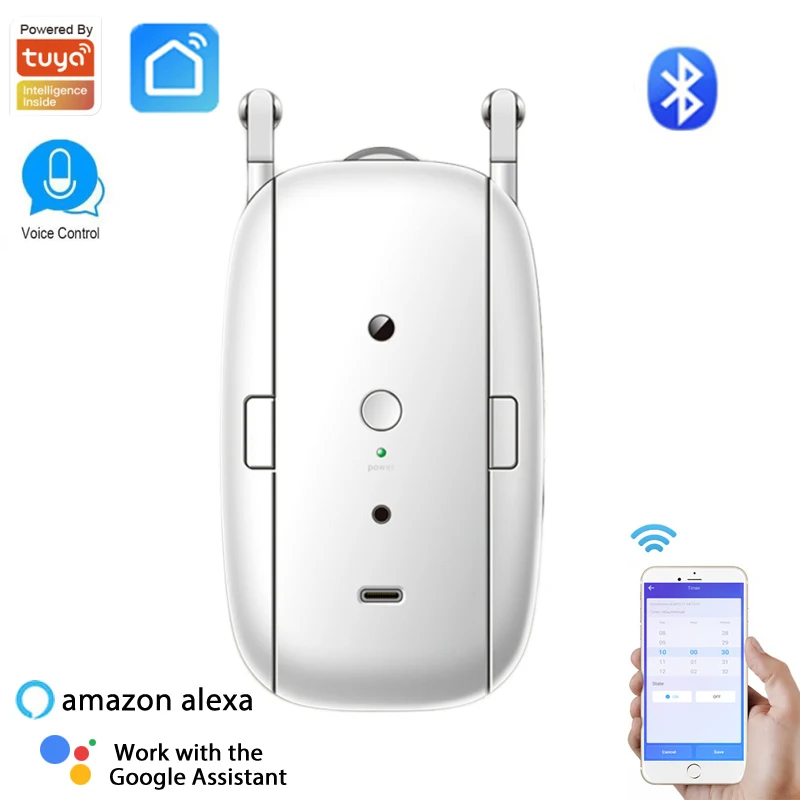 

Tuya Smart Bluetooth Automatic Curtain Switch With Lighting And Temperature Sensing Is Compatible With Alexa Google Home