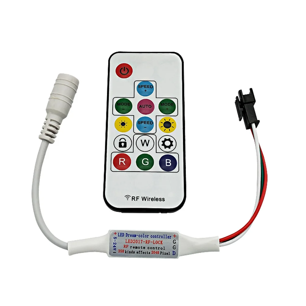 Светодиодный контроллер RF14key светильник полоска для WS2811 SK6812 WS2812B 6803 1903 с пультом