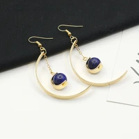 lats korean fashion drop earrings trend semicircular blue bead alloy earrings for women 2020 jewelry gifts oorbellen