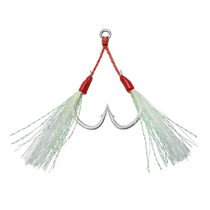 

10pcs JK B106 Fishing Hook 12# 15# 16# High Carbon Stainless Glow Slow Jigging Saltwater Barbed Fishhooks