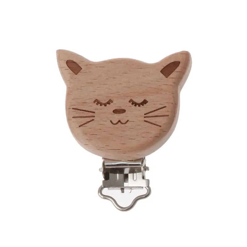 8 Стиль прекрасный деревянные соски с цепочкой натуральную древесину бука