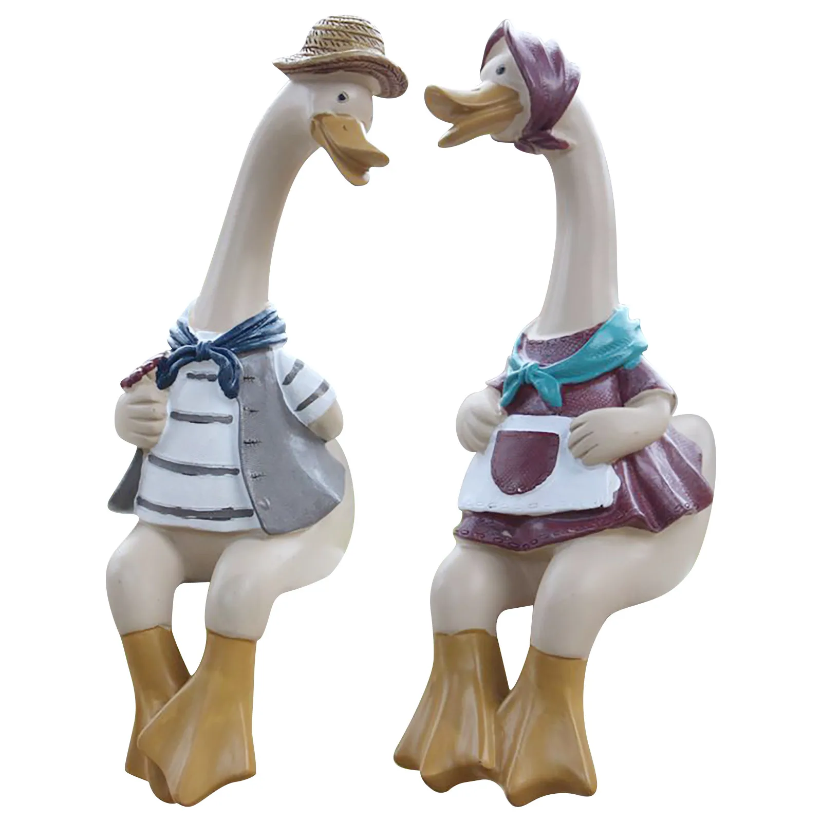 

40# Resin Couple Animal Home Decor Ornaments Bedroom Creative Garden Decoration Outdoor Gardening Statues Dcoration De Jardin