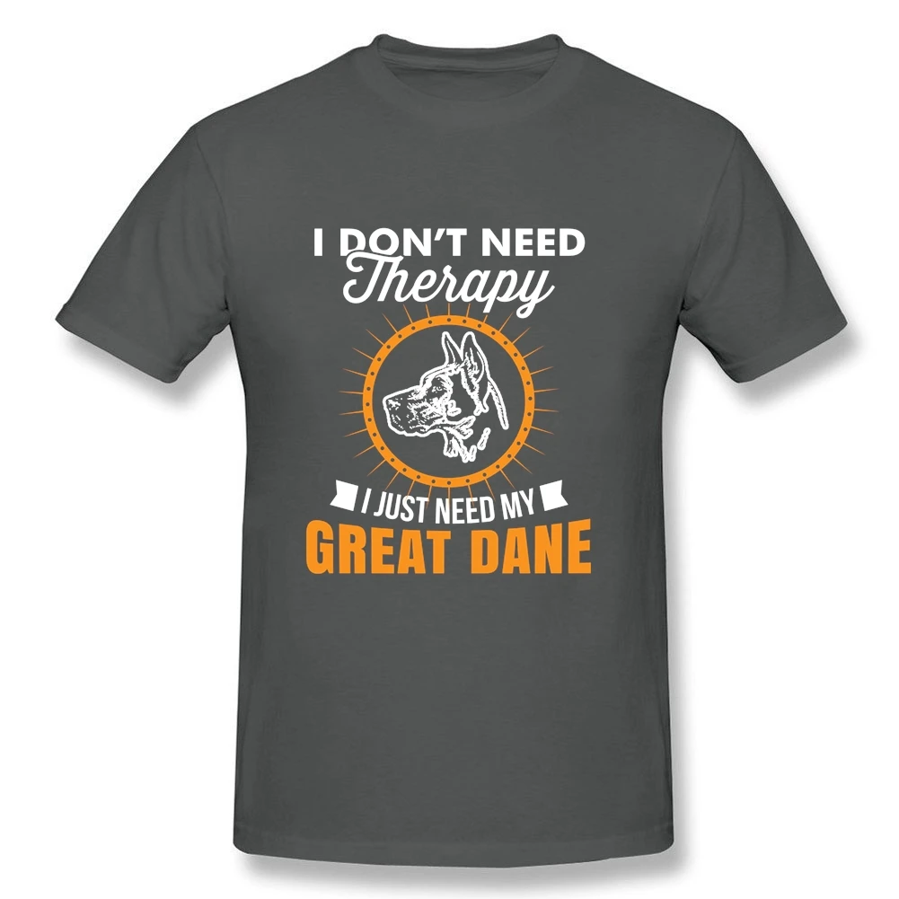 Классический Стиль Для мужчин футболки отличная немецкий дог с короткими