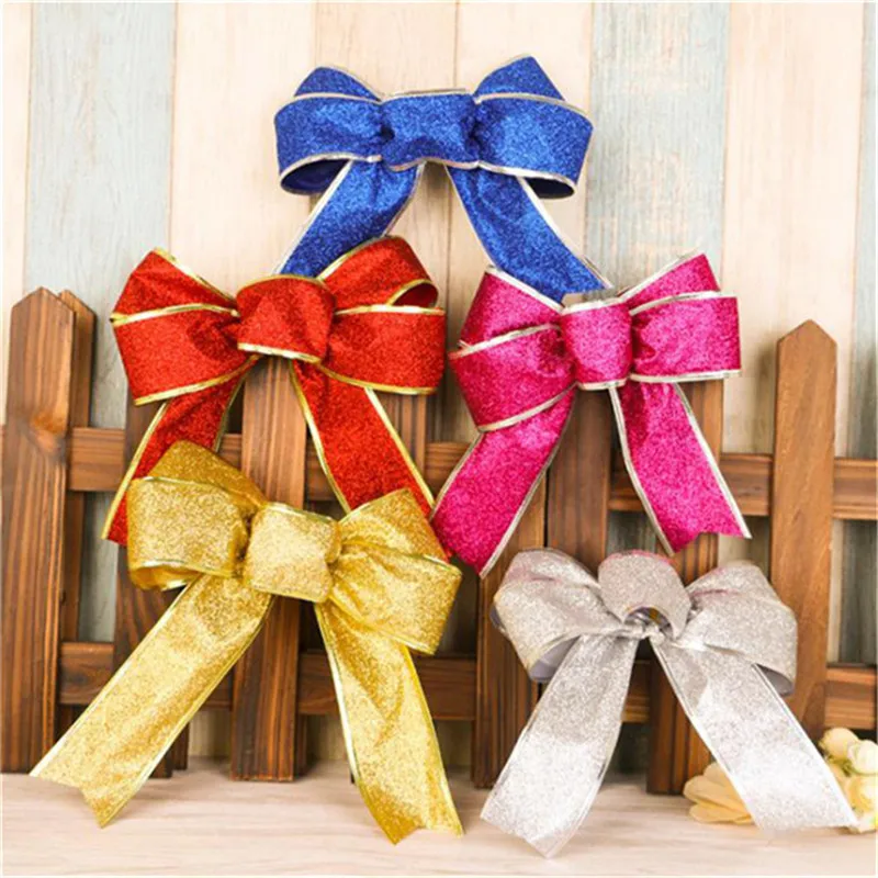 5 шт. Золотая Серебряная красная синяя розово лента в форме банта аппликация