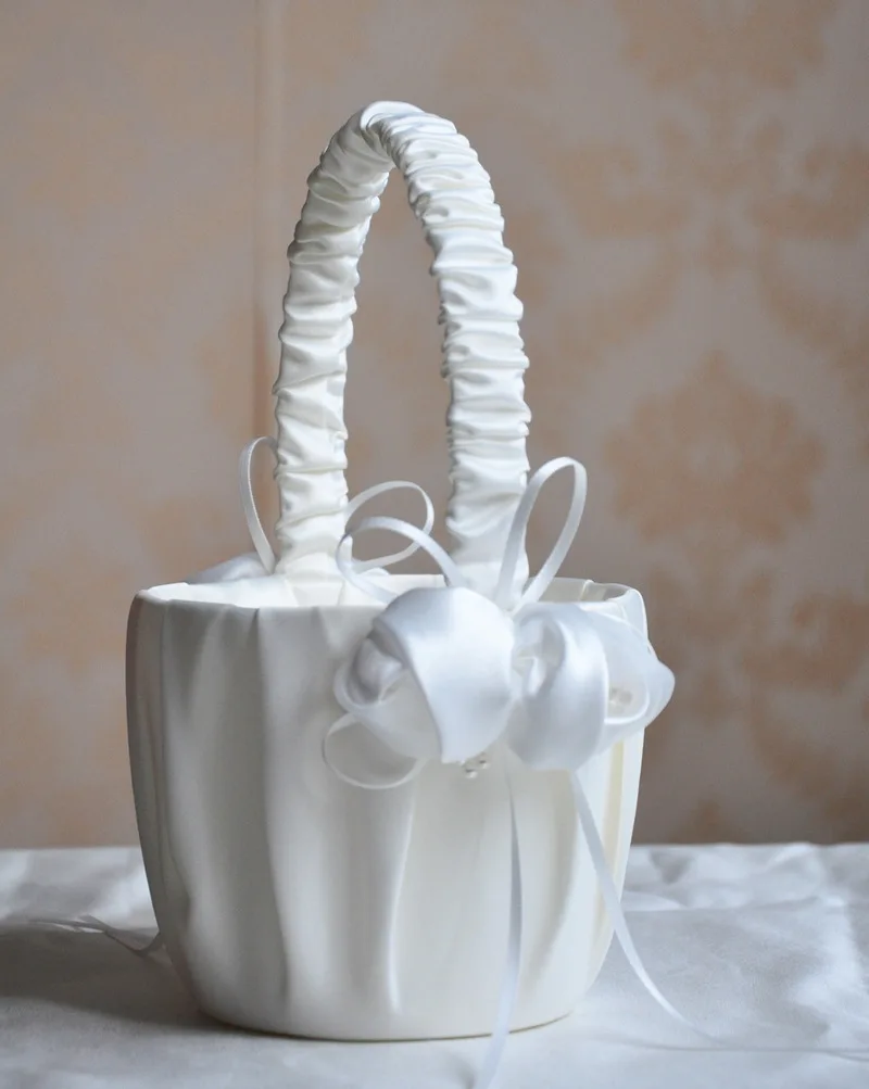 Свадебная кружевная лента с бантом корзина для цветов праздвечерние Милая