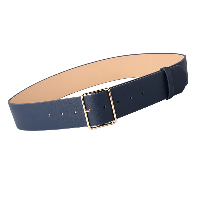 

2021 New Arrival Beautiful Adjustable Square Buckle Fashion Belt Hot Sale Girls 6 Colors Women Faux Leather Belt Hot Sale