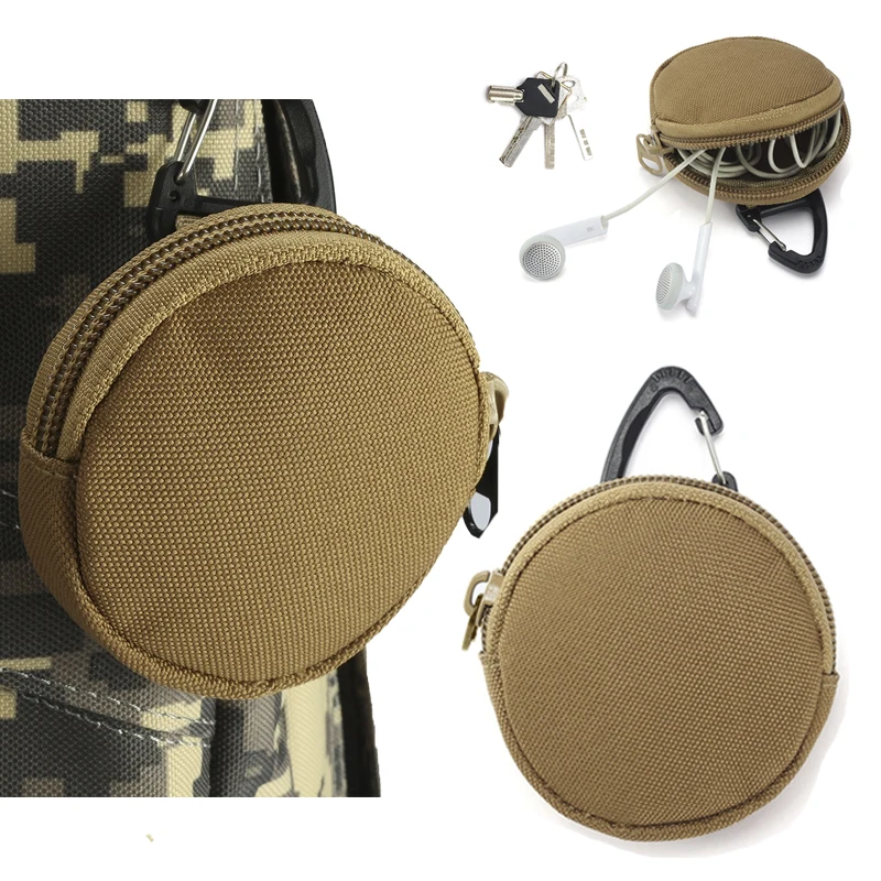 EDC Мини-кошельки для ключей, держатель для мужчин, кошельки для монет, чехол, военная армейская камуфляжная сумка, брелок на молнии, маленький карман, инструменты для охоты