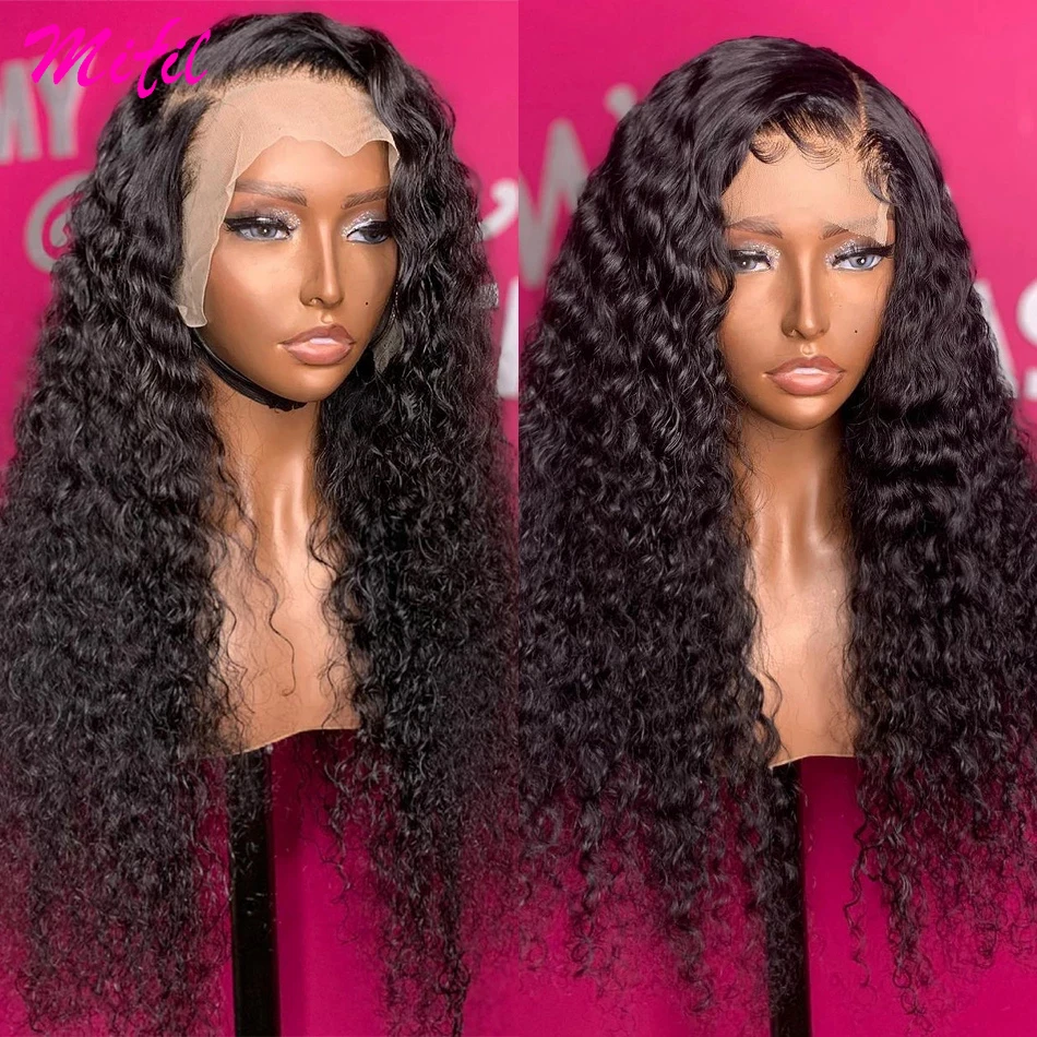 

30 Inch 13X4 HD Indian Hair Deep Wave Lace Front Wigs For Women Human Hair Pre Plucked Deep Wave Frontal Wig 4X4 Closure Wig