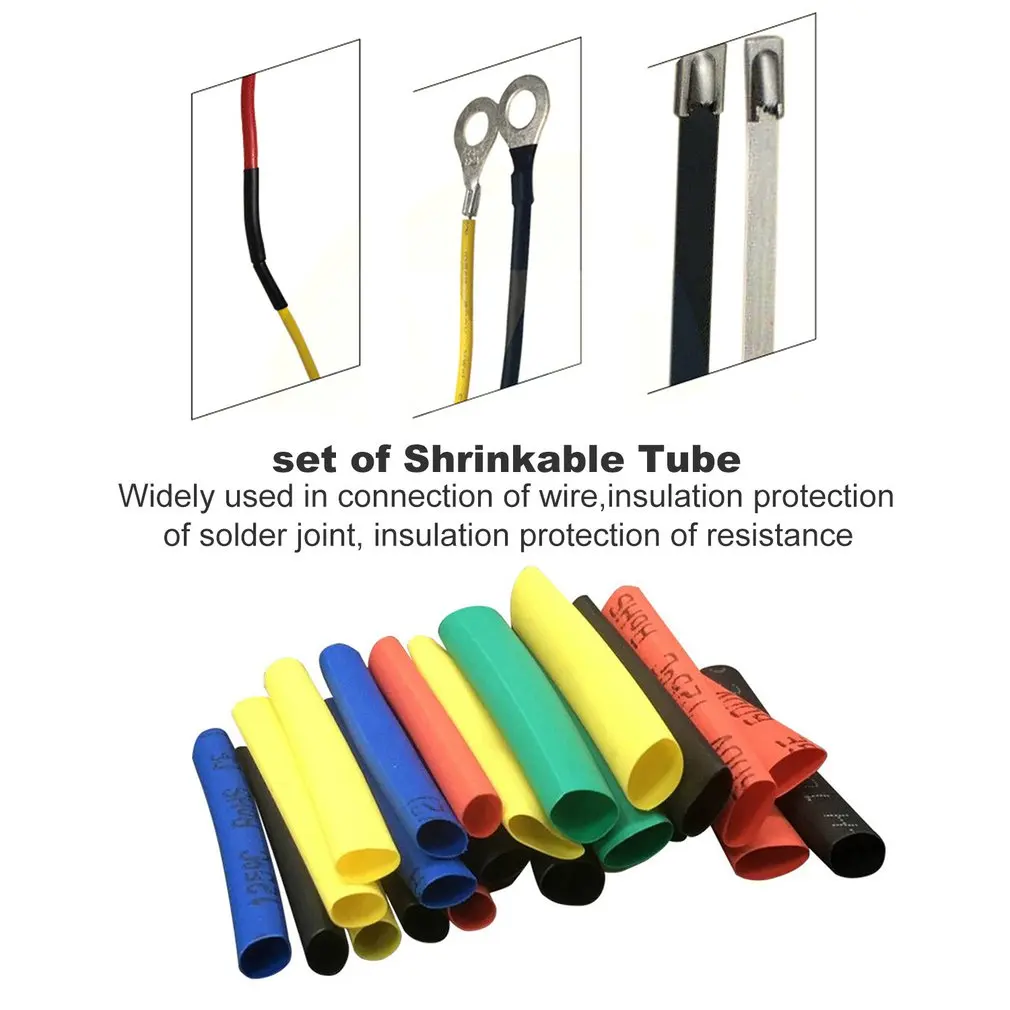 328Pcs/pack Polyolefin Shrinking Assorted Heat Shrink Tubing Insulated Sleeving Tubing Set Heat Shrinkable Tube Wrap Wire