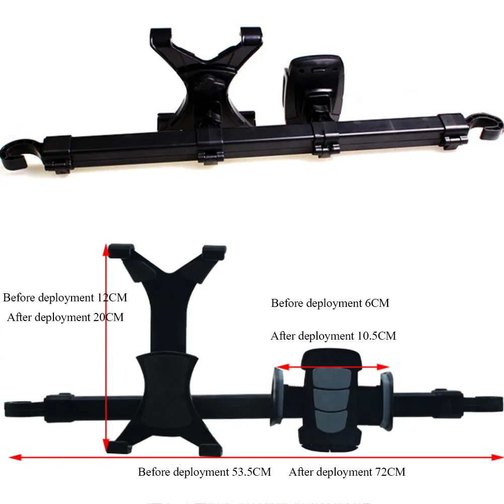2 in 1 Car Tablet PC Phone Holder Rack Universal 360 Degree Back Seat Headrest Mount Stand Bracket For iPad | Автомобили и