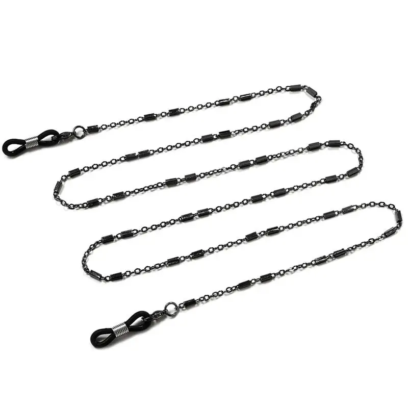Simple 0 word clip square tube glasses chain type sunglasses masked gold lanyard |