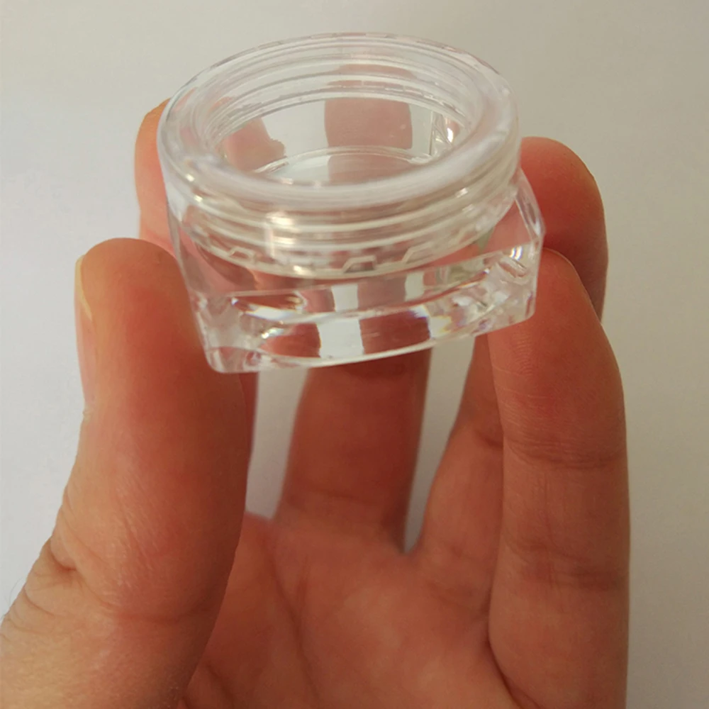 100 шт. пластиковая банка для образцов с квадратным дном прозрачные маленькие